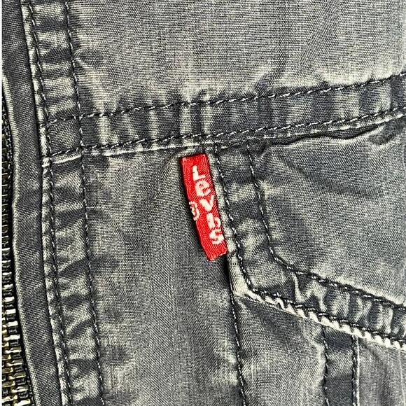 Levi Strauss & Co Blue Military Jacket with Hood Size Medium - Picture 5 of 9